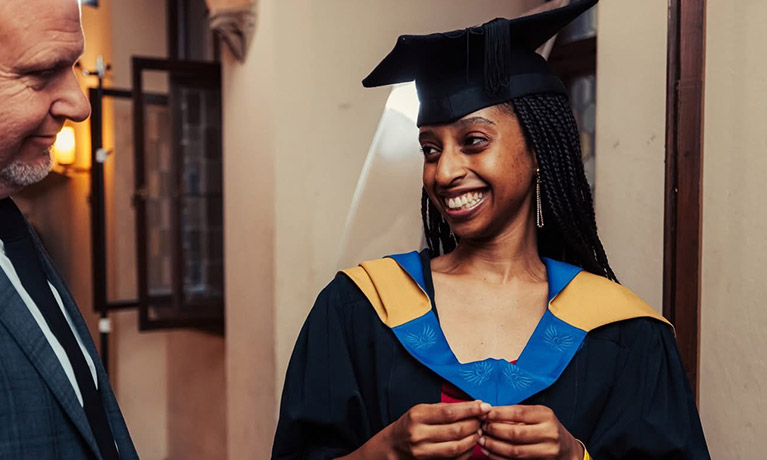 Evelyne Uwayezu graduation photo