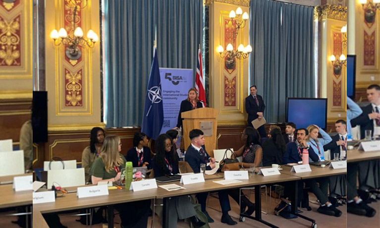 Students sitting at a table
