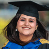 Nancy Batra smiling at her graduation