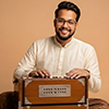 Sadakat in a portrait with a Bhava Studio Harmonium