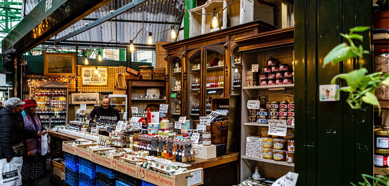 A stall at Borough Market