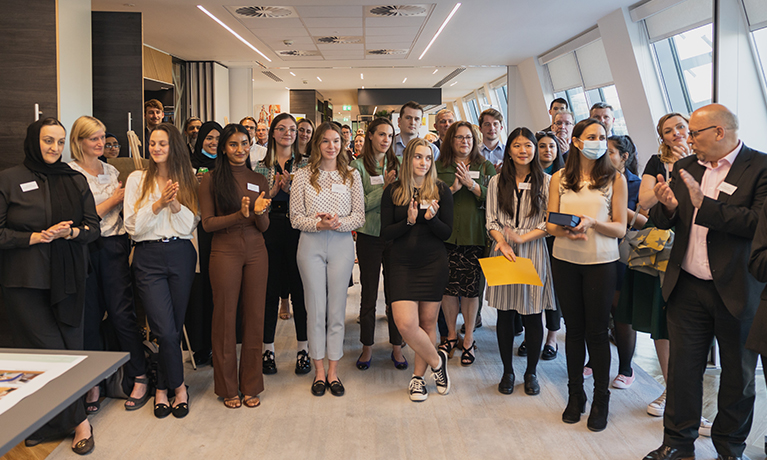 Aleena and Taya with other Women in Property event attendees