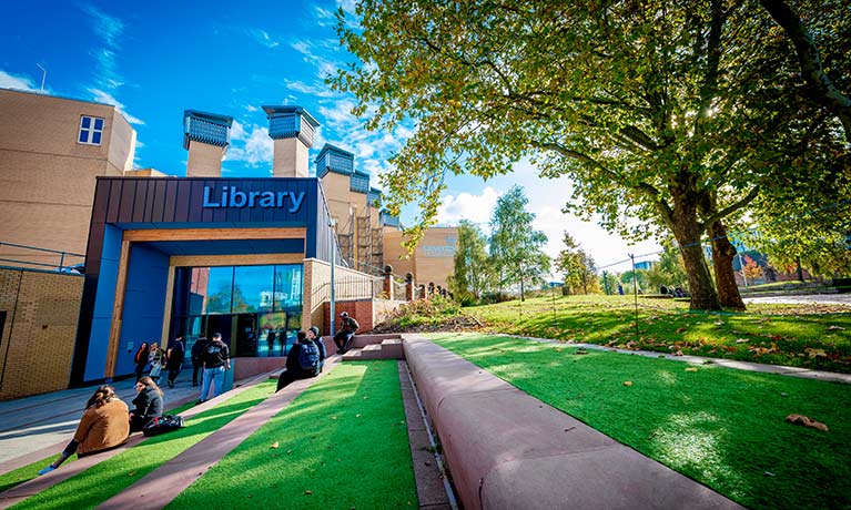 External view of the Lanchester Library.