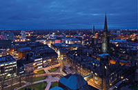 coventry city at night