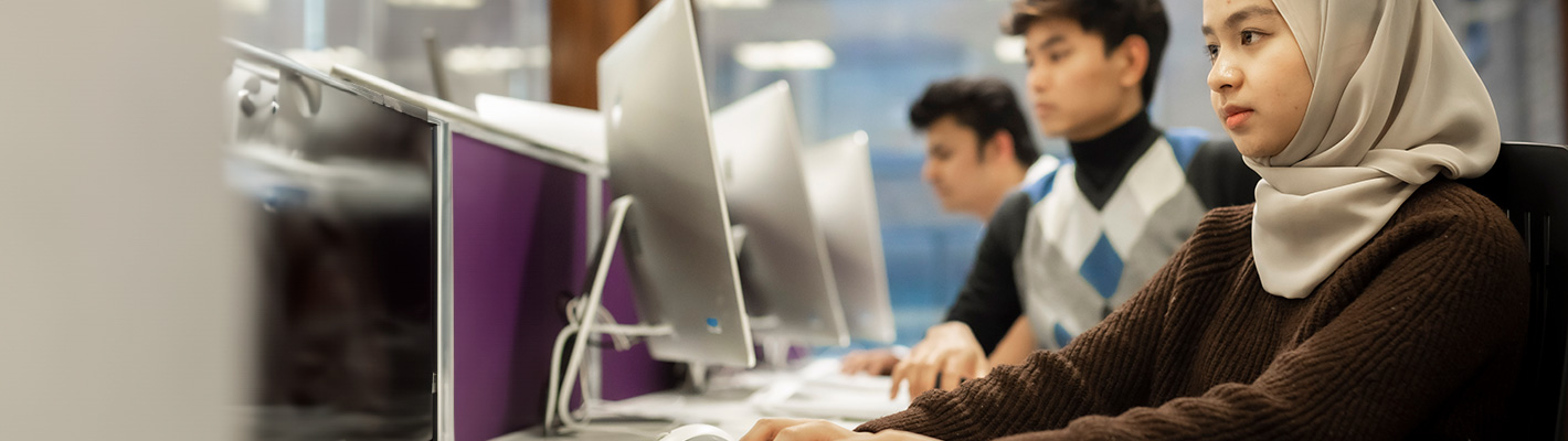Students on computer