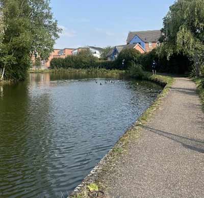 A canal in the sun
