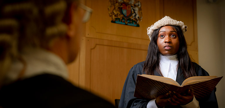 Student in Moot Room