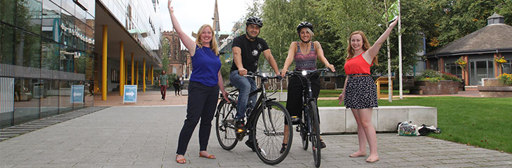 Pedal power pushes university staff and students on 132-mile challenge