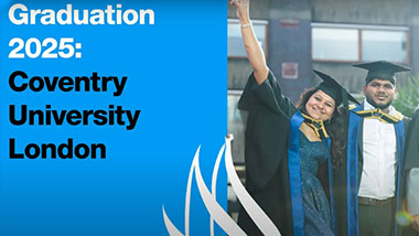 Students posing together at their graduation ceremony