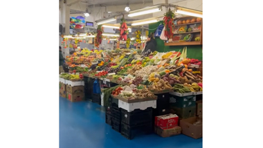 vegetable stall at coventry market