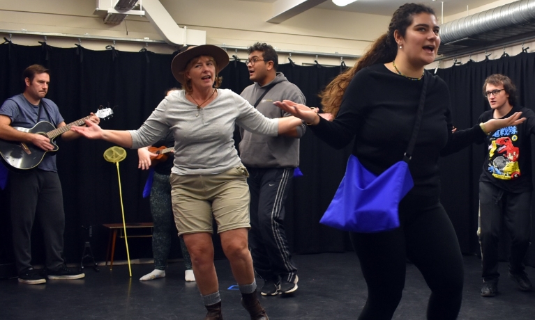 Acting students rehearsing at CU Scarborough. Photo credit Hannah van Helvoort