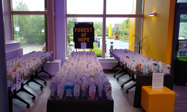 The Forest of Hope display