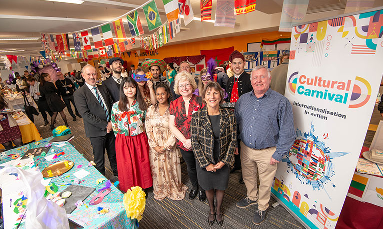 CU Coventry students and staff at the event