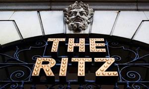 Close up of the Ritz lettering