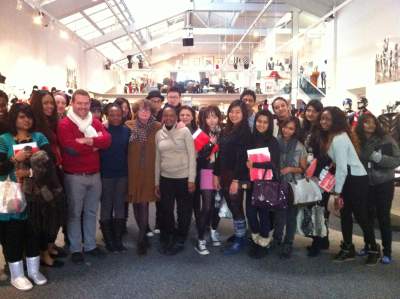Group of fashion students