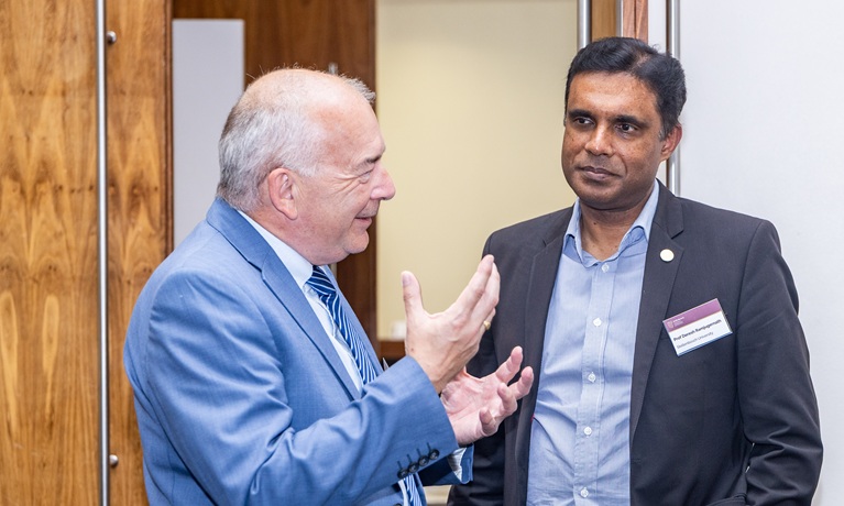 Professor John Latham CBE, Coventry University Vice-Chancellor and Group CEO and Professor Deresh Ramjugernath, Rector and Vice-Chancellor at Stellenbosch University