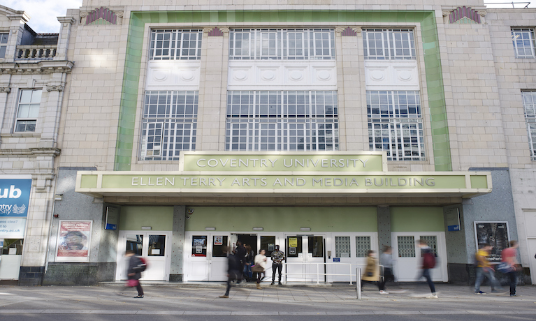 A view of the Ellen Terry building.