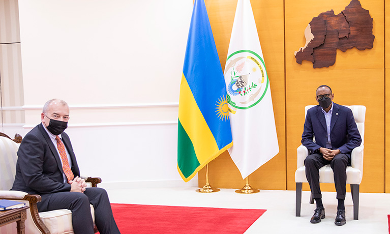Coventry University Vice-Chancellor John Latham CBE met with the President of Rwanda Paul Kagame