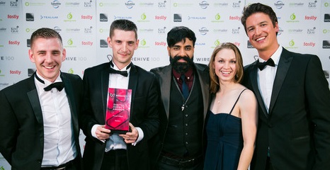 A group at an award ceremony
