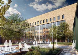 Artists impression of the exterior of a new Coventry University building 