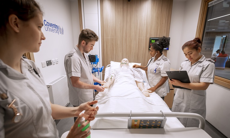 Coventry University Nursing students practice room