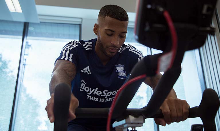 BCFC player on bike 