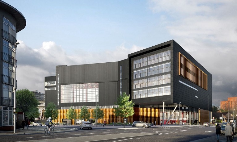 An artist's impression of what the new City Centre Cultural Gateway in the former IKEA building will look like