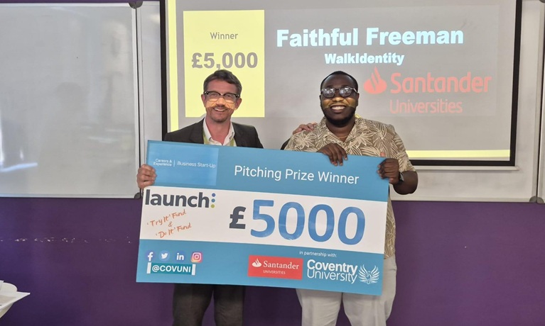 Coventry University graduate wins Dragons' Den style competition to help develop pet sitter vetting platform