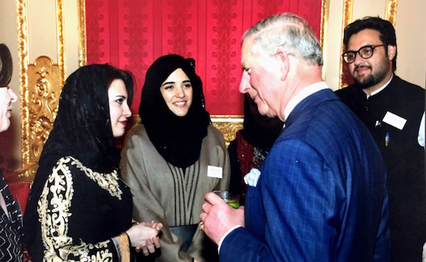 Zinah Mohammed and others meeting the Prince of Wales