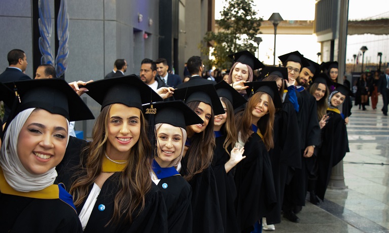Students at the first graduation ceremony at Coventry University’s branch campus in Egypt