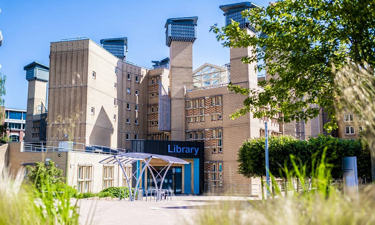 The Lanchester Library on a sunny day