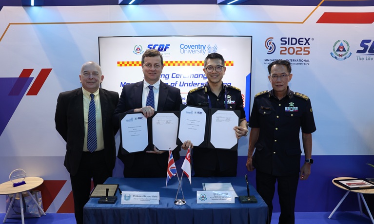 Representatives from Coventry University and the Singapore Defence Force