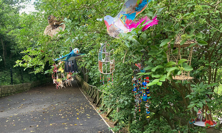 The art trail along the Birdcage Walk in Scarborough