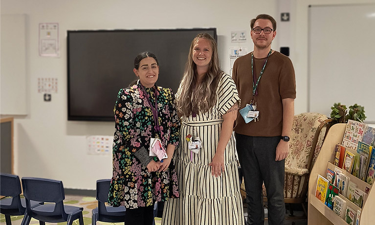 3 teacher standing together