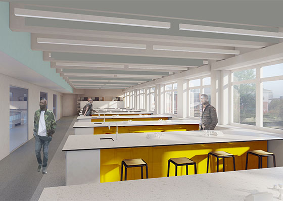 Artist impression of a science lab