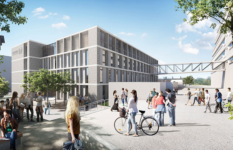 Artists impression of planned new Engineering and Computing Building.