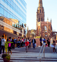 Outside Coventry University Hub