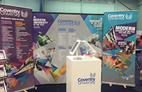 coventry university stand at an exhibition